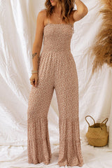 Flirty and Flowy Smocked Wide Leg Jumpsuit