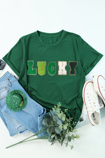 LUCKY Varsity Letter Graphic Tee