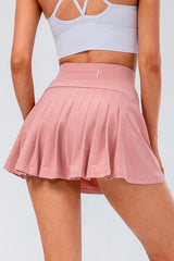 High Waist Pleated Active Pocket Skort | 6 Colors