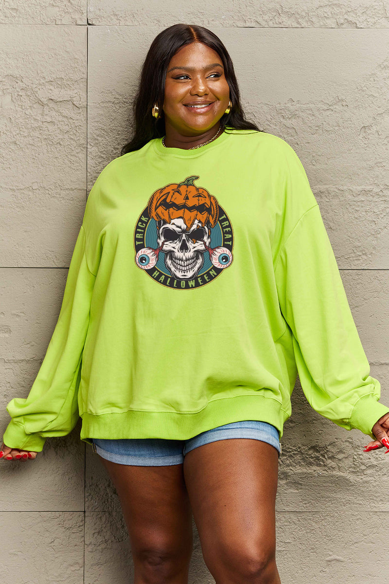 Skull Graphic Soft Graphic Sweatshirt | 6 Colors