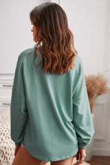 Heavenly Henley Button Curved Hem Pullover | 3 COLORS