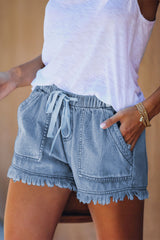 Denim Desire Drawstring Pocket Shorts | 3 Colors