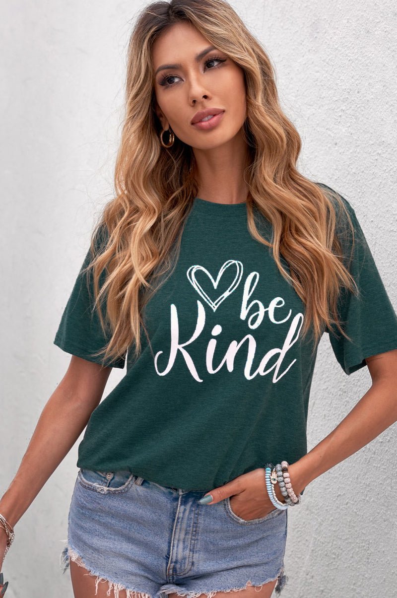 Be Kind Graphic Tee | 3 COLORS *PRE-ORDER* - Black Feather