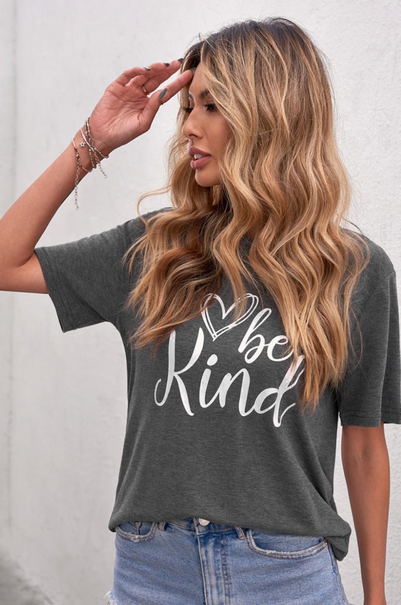 Be Kind Graphic Tee | 3 COLORS *PRE-ORDER* - Black Feather