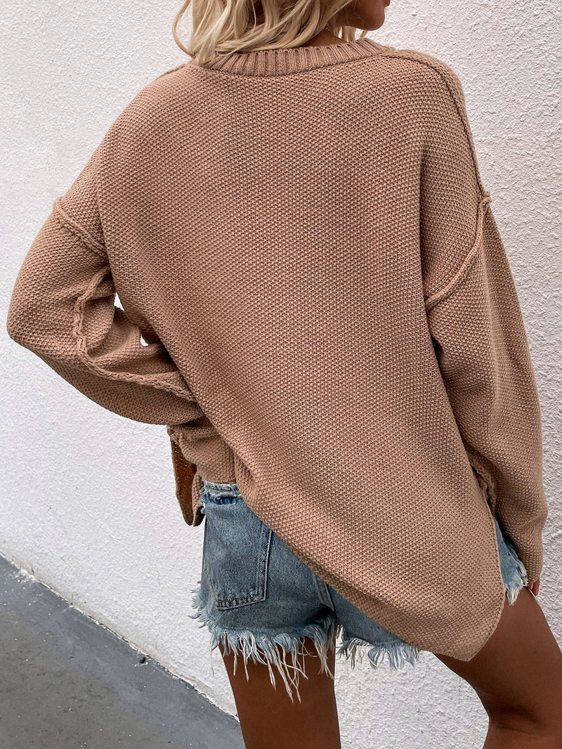 Chaud Half Button High-Low Sweater | 6 COLORS!