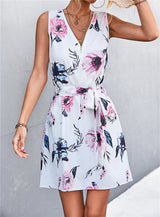 In the Tropics Printed Zip Up Sleeveless Dress | 6 Colors