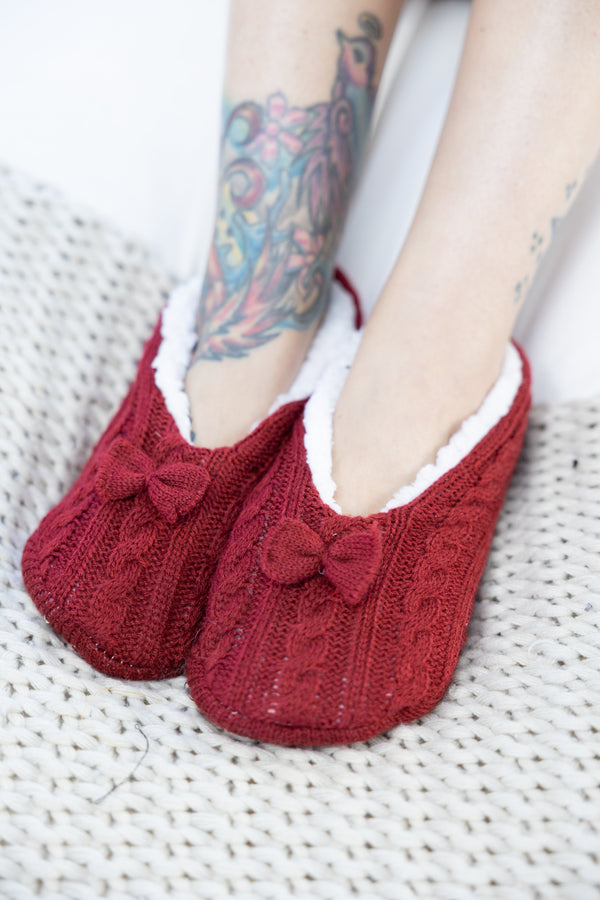 Festive Fleece Lined Slippers