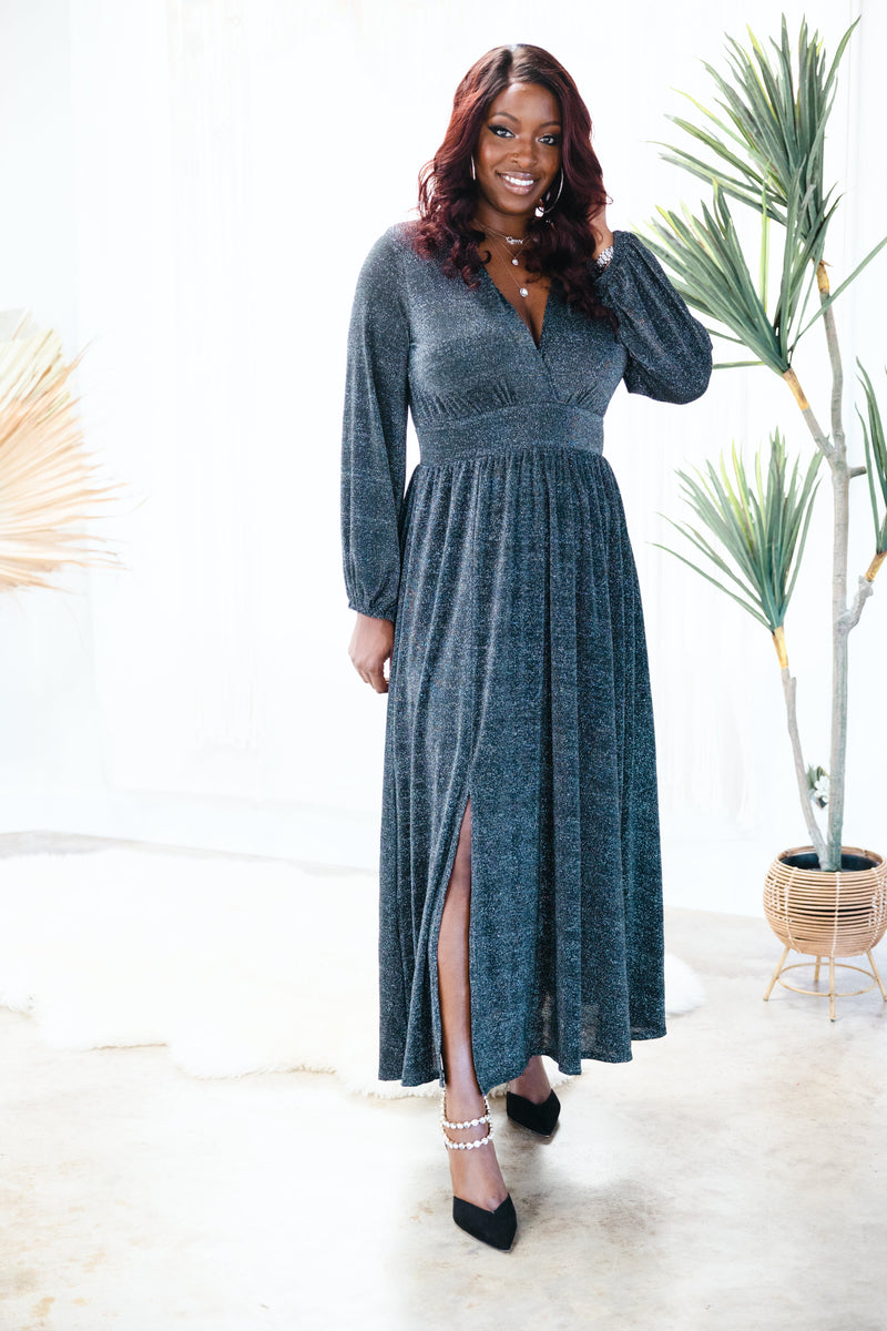 Magical Evening Elegant Long Sleeve Maxi Dress