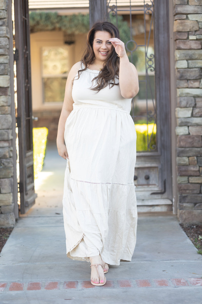 Dreamy Cream Maxi Dress