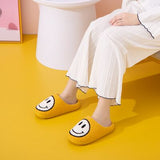 Smiley Face Slippers - Yellow