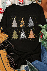 Christmas Trees Thumbhole Graphic Top