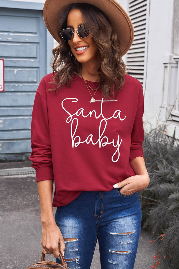 SANTA BABY Graphic Sweatshirt