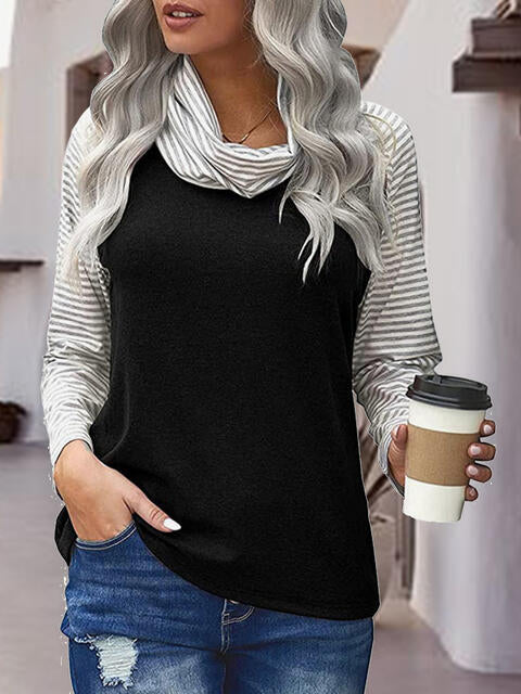 Snuggled in Stripes Turtleneck Top | 6 Colors