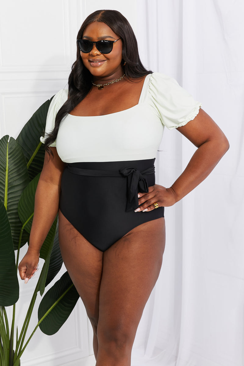 Swim Salty Air Puff Sleeve One-Piece Swimsuit