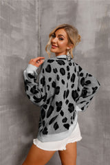 3 Colors | Ultra Soft Leopard Dropped Shoulder Knit Pullover