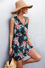 In the Tropics Printed Zip Up Sleeveless Dress | 6 Colors