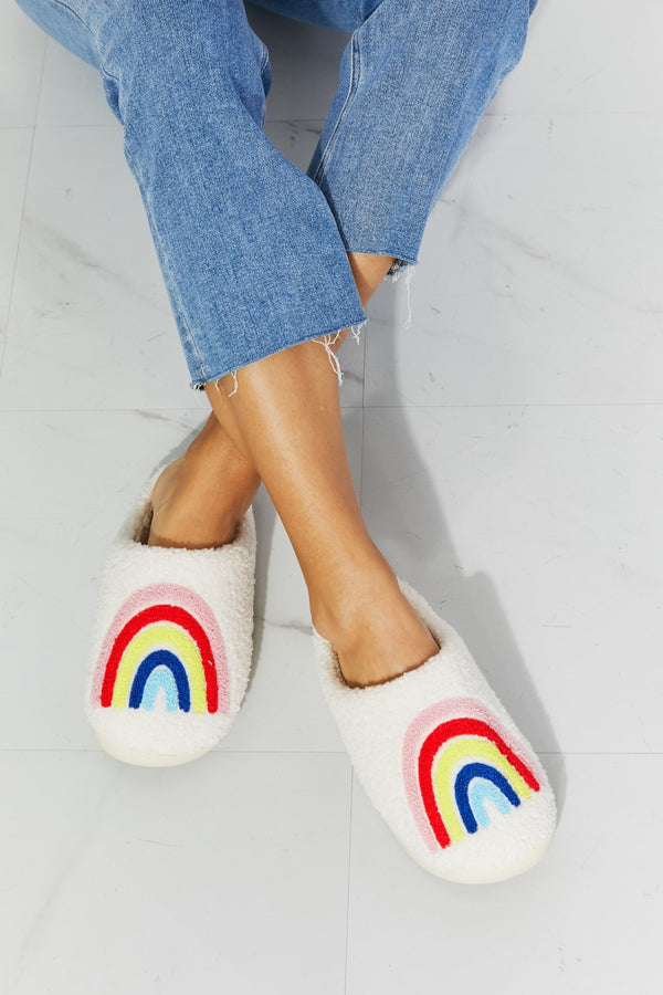 Rainbow Plush Slippers