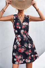 In the Tropics Printed Zip Up Sleeveless Dress | 6 Colors