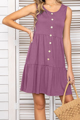 Zane Tiered Button Detail Dress | 5 Colors