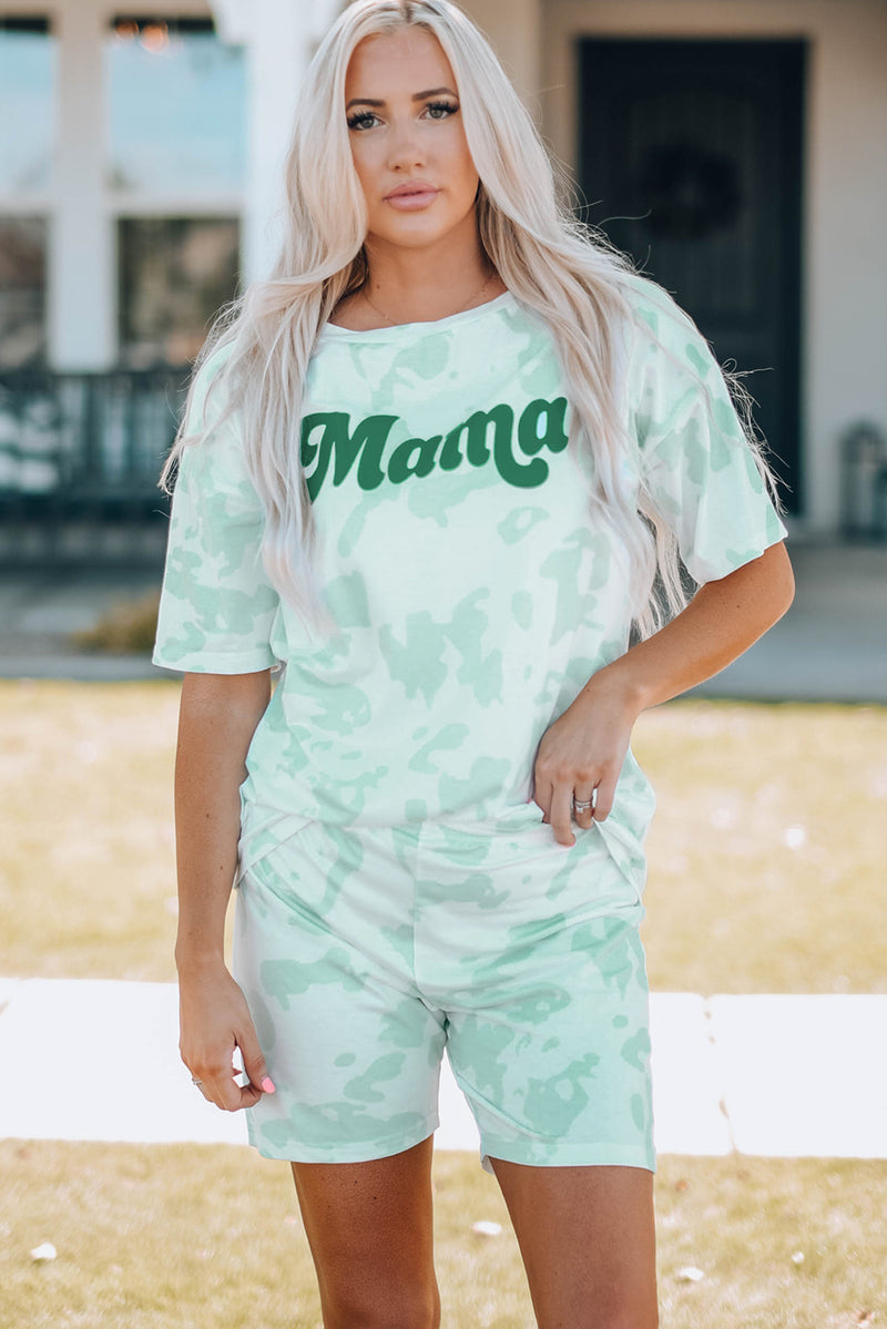 MAMA Graphic Top & Shorts Lounge Set | MOMMY & ME SETS