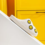 Smiley Face Slippers - White Multi