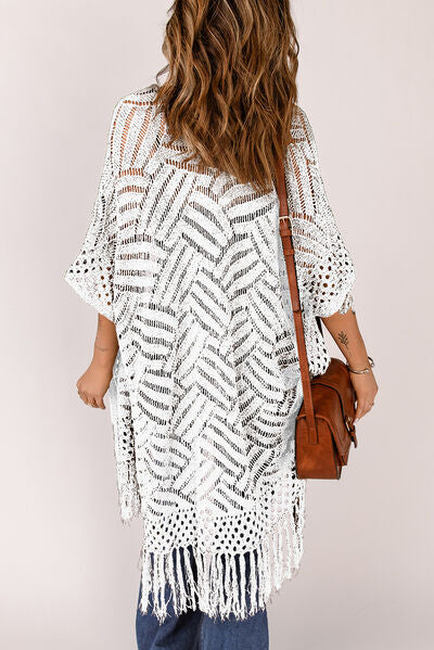 Breezy Chic Fringe Openwork Cardigan | 5 Colors