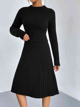 Knit Couture Sweater and Pleated Skirt Set | 4 Colors