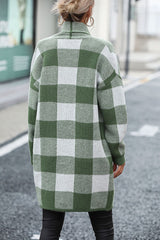 Opulent Plaid Longline Pocket Cardigan | 4 Colors