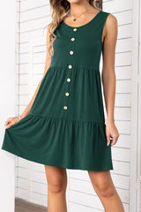 Zane Tiered Button Detail Dress | 5 Colors