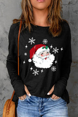 Santa Graphic Thumbhole Top