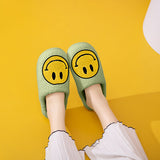 Smiley Face Slippers - Mint