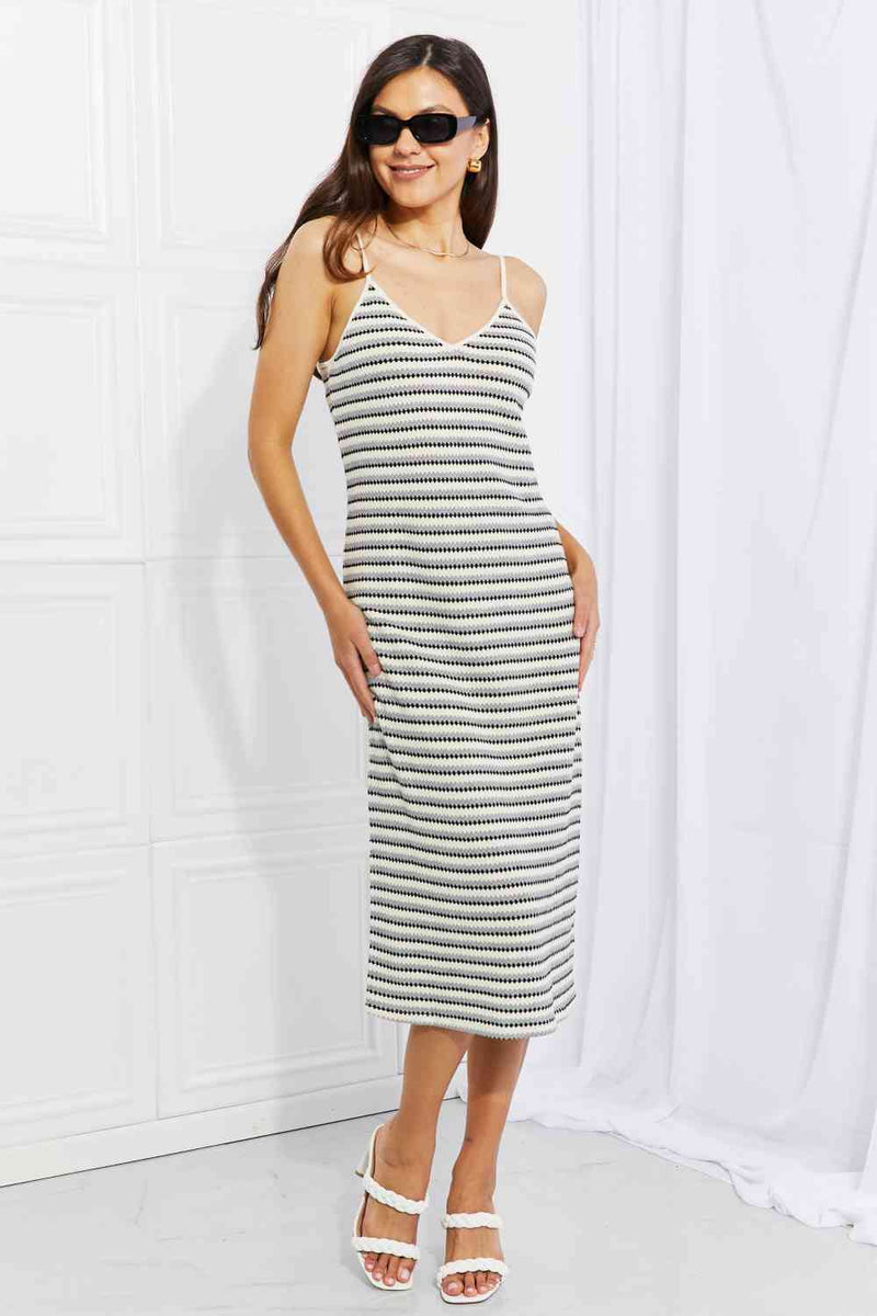 Y2K Knit Sleeveless Midi Dress