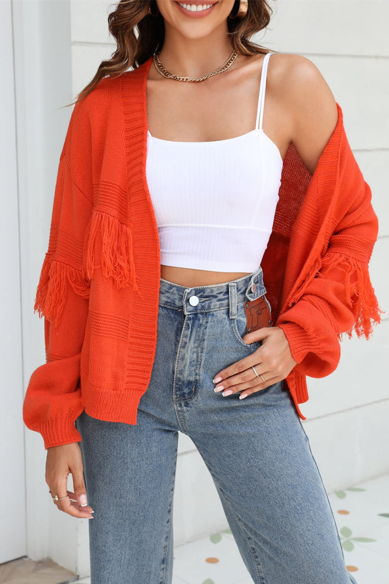 Festival Fringe Trim Boho Cardigan | 4 Colors