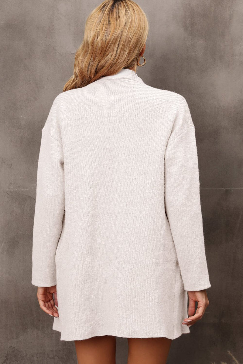 Waterfall Longline Pocketed Cardigan Jacket | 3 COLORS