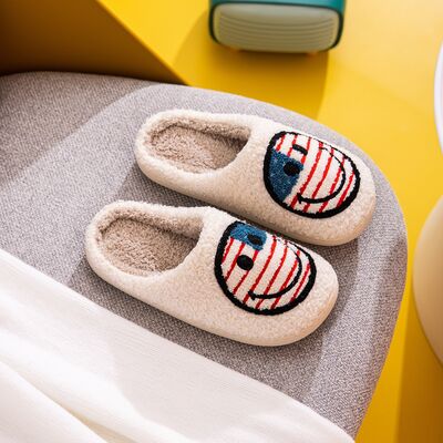 Smiley Face Slippers - Americana