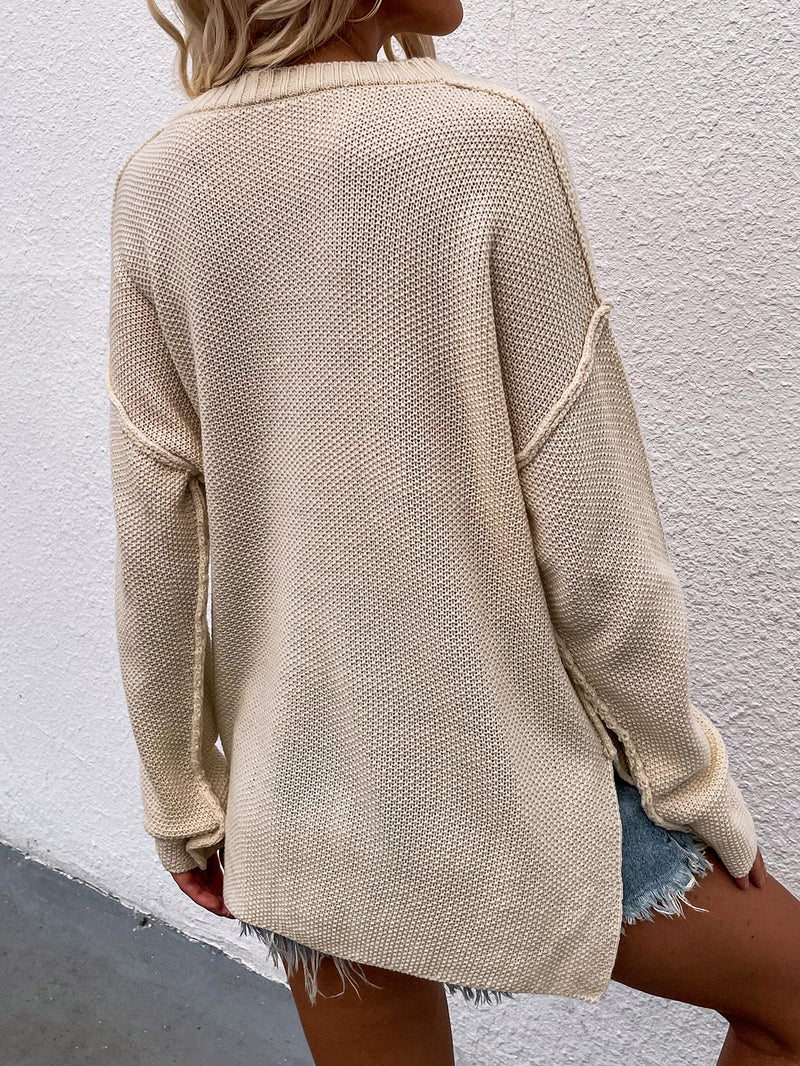 Chaud Half Button High-Low Sweater | 6 COLORS!