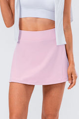 High Waist Pleated Active Pocket Skort | 6 Colors