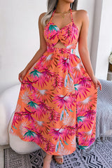 Boho Botanical Tied Back Dress | 3 Colors