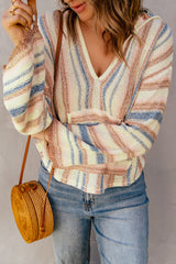 Laid Back Luxe Striped Hooded Sweater