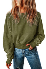 Stonewashed Reverie Open Back Sweatshirt | 2 Colors