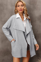 Waterfall Longline Pocketed Cardigan Jacket | 3 COLORS