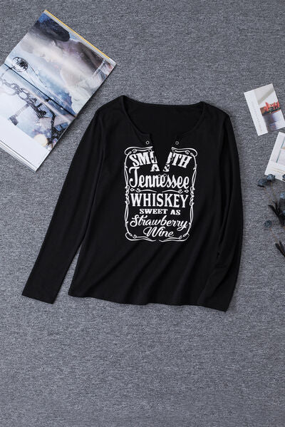 Tennessee Whiskey Notched Graphic Top