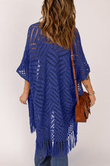 Breezy Chic Fringe Openwork Cardigan | 5 Colors