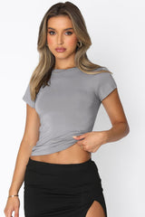 Katlin Crewneck Stretch Short Sleeve Tee | 6 Colors