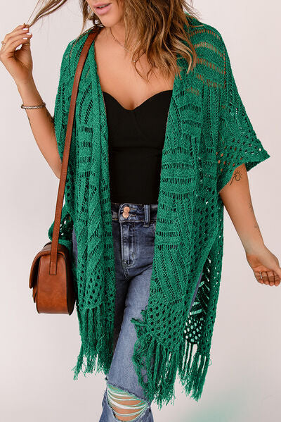 Breezy Chic Fringe Openwork Cardigan | 5 Colors