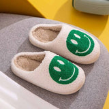 Smiley Face Slippers - Green