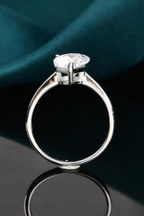 2 Carat Classic Teardrop Moissanite Ring