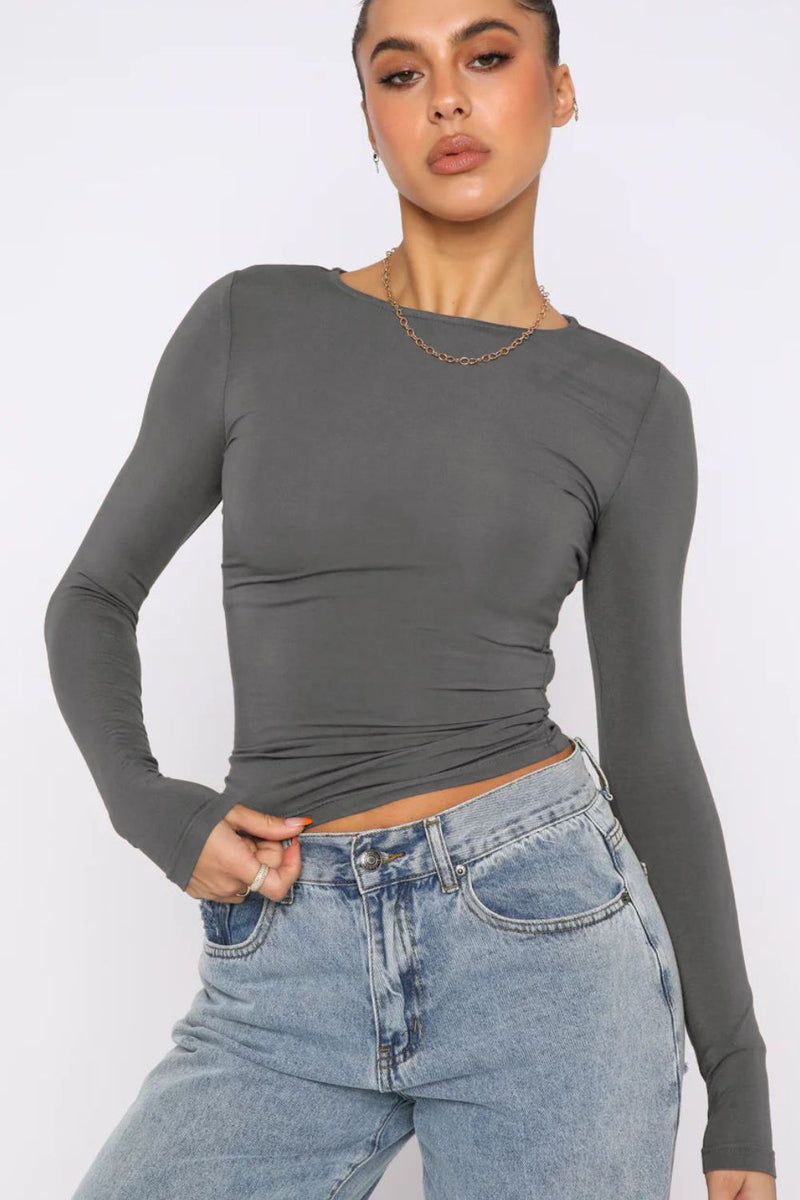 Addison Crewneck Second Skin Stretch Top | 6 Colors *pre-order*