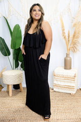 Unleash Your Beauty Pocket Maxi Dress - Black